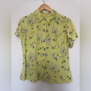 Monet Yellow Floral Pattern Shirt